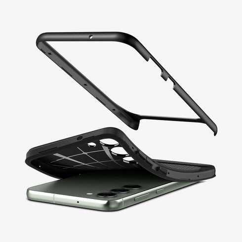 ACS05626 - Galaxy S23 Ultra Case Neo Hybrid in black showing the back